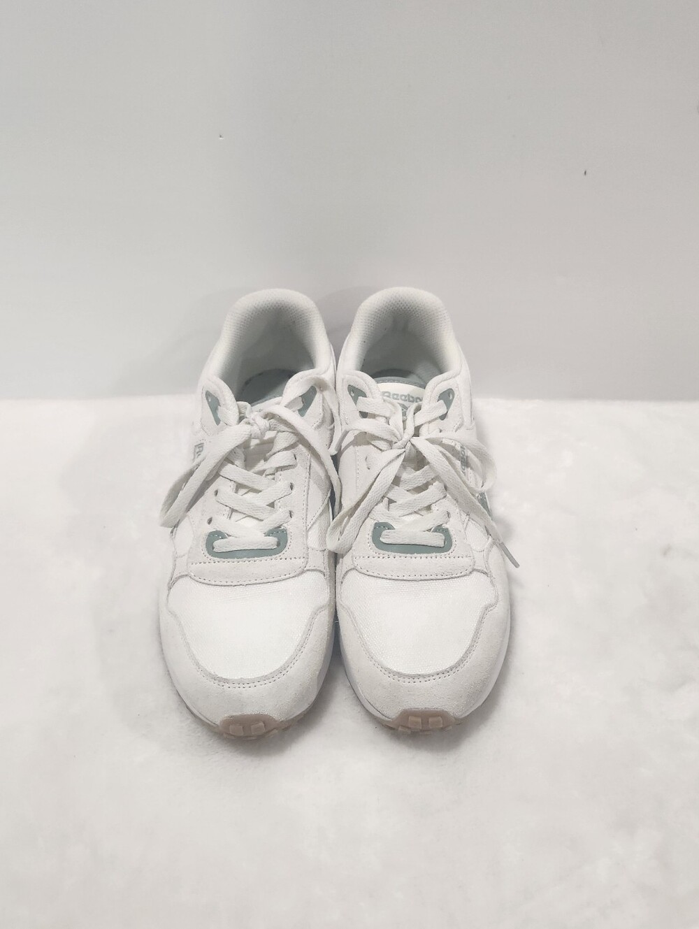Reebok Drive Leather Suede Ortholite Chalk Green Sneaker Shoes Womens 10 - Picture 4 of 13
